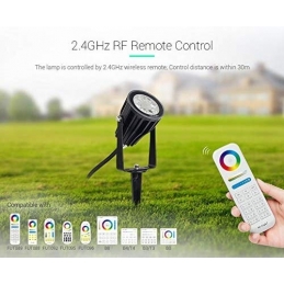 mi light futc04 faretto da giardino con picchetto led 6w  rgb+cct 2700k  6500k 220v ip66 3373