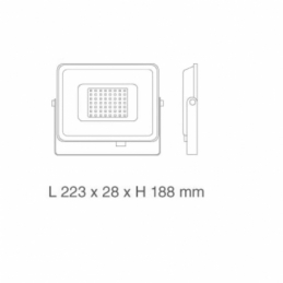 v tac faro led vt 50 superslim chip samsung 50w ip65 luce naturale 4000k sku 410