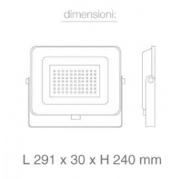v tac faro led vt 100 superslim chip samsung 100w ip65 luce naturale  4000k sku 416