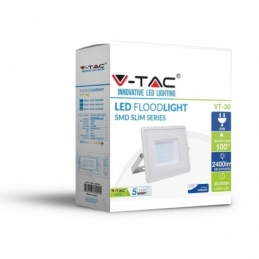 v tac faro led vt 30 smd superslim chip samsung 30w ip65 luce fredda 6400k sku 405