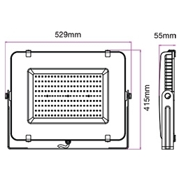 v tac pro vt 300 faro led smd chip samsung 300w colore grigio luce naturale  4000k ip65 sku 488