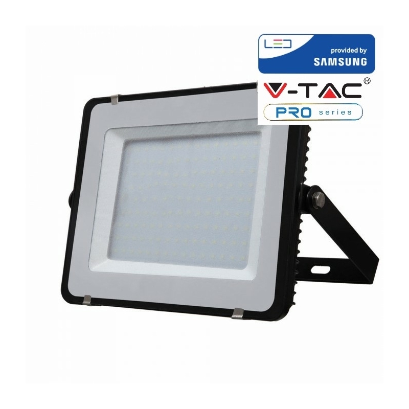 v tac faro led smd vt 150 ultrasottile chip samsung 150w ip65 luce calda colore nero 3000k sku 475