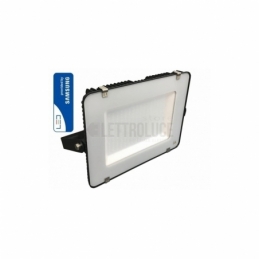 v tac pro vt 300 faro led smd chip samsung ultrasottile 300w colore nero luce fredda 6400k ip65 sku 423