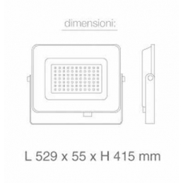 v tac pro vt 300 faro led smd chip samsung ultrasottile 300w colore nero luce naturale 4000k ip65 sku 422