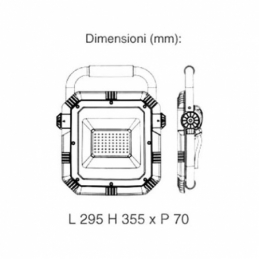 v tac vt 51 faro led smd 50w portatile con staffa e cavo di alimentazione schuko luce naturale sku 945