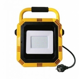 v tac vt 51 faro led smd 50w portatile con staffa e cavo di alimentazione schuko luce fredda  sku 946