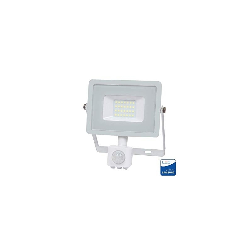 v tac faro led vt 30 s superslim chip samsung 30w ip65 luce naturale 4000k con sensore di movimento e creuscolare sku 458