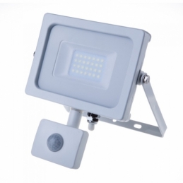 v tac faro led vt 30 s superslim chip samsung 30w ip65 luce fredda 6400k con sensore di movimento e creuscolare sku 459