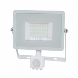 v tac faro led vt 50 s superslim chip samsung 50w ip65 luce calda 3000k con sensore di movimento e creuscolare sku 466