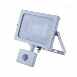 v tac faro led vt 50 s superslim chip samsung 50w ip65 luce calda 3000k con sensore di movimento e creuscolare sku 466