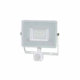 v tac faro led vt 50 s superslim chip samsung 50w ip65 luce calda 3000k con sensore di movimento e creuscolare sku 466