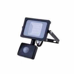 v tac faro led vt 20 s superslim nero chip samsung 20w ip65 luce calda 3000k con sensore di movimento e creuscolare sku 451