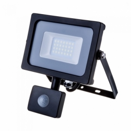 v tac faro led vt 20 s superslim nero chip samsung 20w ip65 lucefredda  6400k con sensore di movimento e creuscolare sku 453