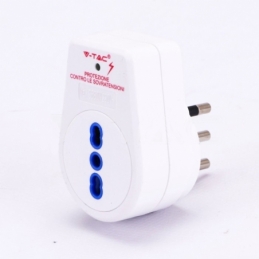 v tac adattatore singolo con protezione contro le sovratensioni  colore bianco con spina italiana 16a sku 8832