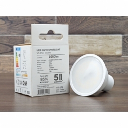 v tac pro vt 271 faretto spotlight led gu10 10w luce naturale110° chip samsung sku 879