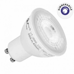v tac lampada faretto dicroica lampadina a led gu10 7w faretto 38° spotlight dimmerabile luce fredda  vt 2886 d sku 1668