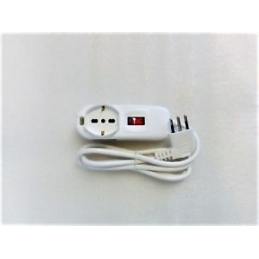 faeg 19203 multipresa universale  16a con 1 schuko  2 bipasso con interruttore luminoso con cavo 19203