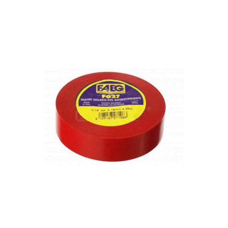 faeg 27193 nastro isolante pvc metri 25 x 19mm rosso fg 27193