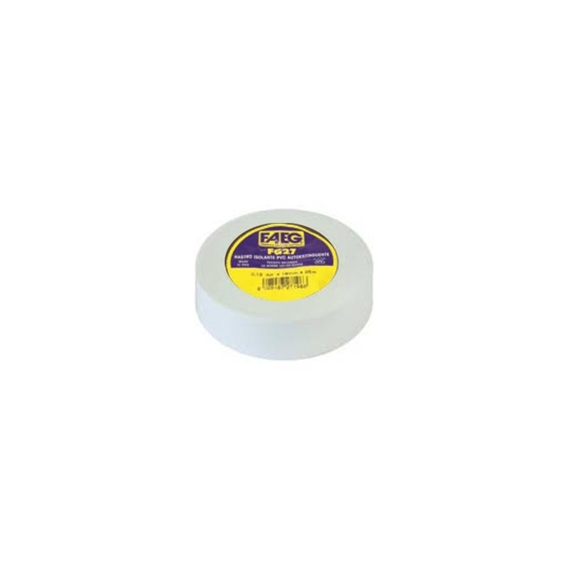 faeg 27195 nastro isolante pvc metri 25 x 19mm bianco fg 27195