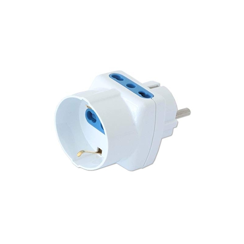 faeg 20513 adattatore triplo 2p+t 16a  1 presa schuko p30 2 prese bipasso p17   fg 20513