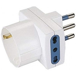 faeg 20513 adattatore triplo 2p+t 16a  1 presa schuko p30 2 prese bipasso p17   fg 20513