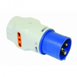 faeg 23204 adattatore da industriale a civile con presa schuko e 2 prese bipasso ip20 fg 23204