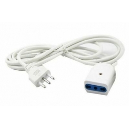 faeg 21153 cavo 3 metri  3 x 1  con spina 2 p+t 16a e presa bipasso 2p+t 10a 16a bianco fg 21153