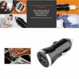 bticino kit 2 prese usb car charger  imput 12- 24v cc -2.1a max bticino s2614g