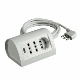 bticino multipresa da scrivania 2 bipasso 1 tedesca 2usb  bticino s3711du