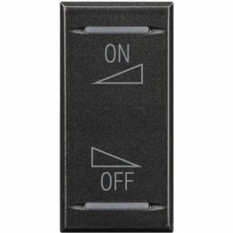 bticino copritasto 2 funzioni con simbolo on off regolazione 1 posto serie  axolute scura bticino hs4911ai