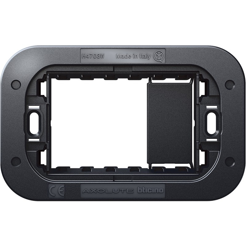 bticino axolute air supporto 3 moduli 3 posti bticino h4703w