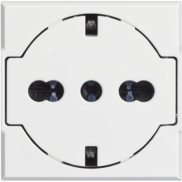 bticino presa axolute std tedesco italiano flat bianco16a 250v bticino  hd4140/16f
