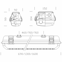 disano plafoniera hydro t8 921 fl 2x18 cel f grigio disano 16453300