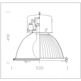 disano riflettore lucente  1101 jm e 250 cnr l grafite disano 32116300