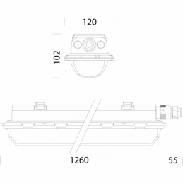 disano plafoniera hydro  960 led 37w cld cell grigio disano 16475400