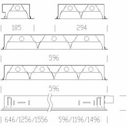 disano confort t8 887 fl 2x36 cel bianco disano 15120408
