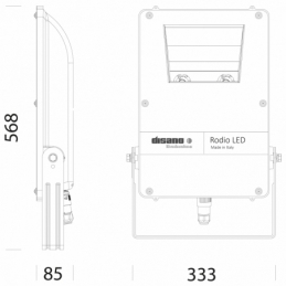 disano rodio  1898 led  196w cld cell grafite grigio ip66 disano 41492300