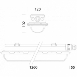 disano plafoniera led  thema  970  49w cld cell grigia ip66 disano 16473500