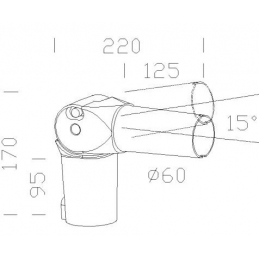 disano attacco snodato per palo stradale e armature  405 grey9007 disano 99138500