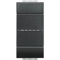 bticino living light  invertitore assiale 16a 1 posto bticino antracite bticino l4054