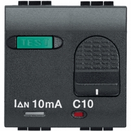 bticino living international magneto termico differenziale 1p+n 10a 10 ma bticino l4305/10