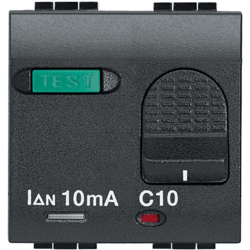 bticino living international magneto termico differenziale 1p+n 10a 10 ma bticino l4305/10