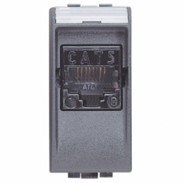 bticino living international presa rj45 categoria 5e utp 1 posto bticino l4261at5