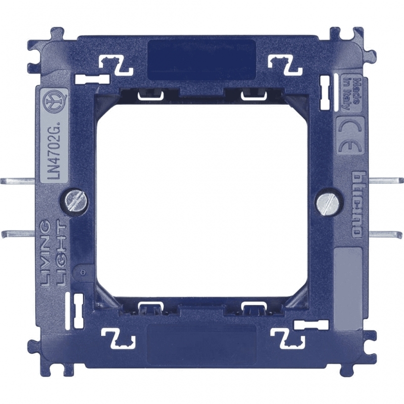 bticino living light supporto unico 2 moduli graffette bticino ln4702g