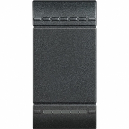 bticino living light  copritasto Illuminabile 1 posto 1 funzione antracite  bticino l4915n