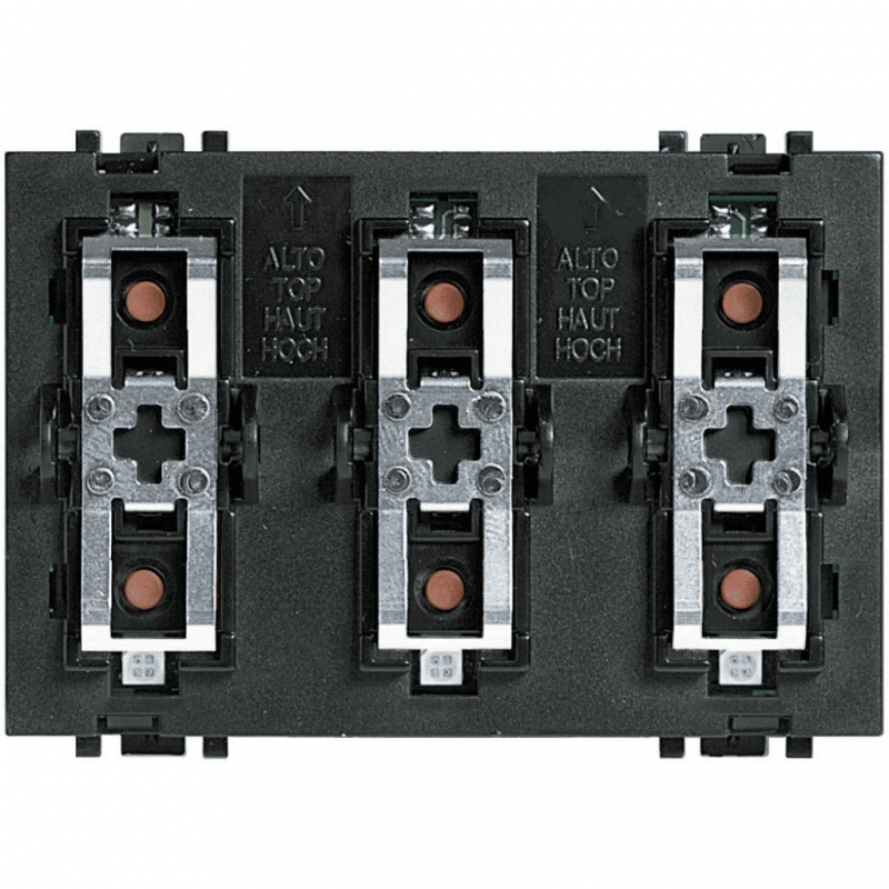 bticino living light  comando speciale per carichi singoli e doppi 3 posti bticino l4652/3