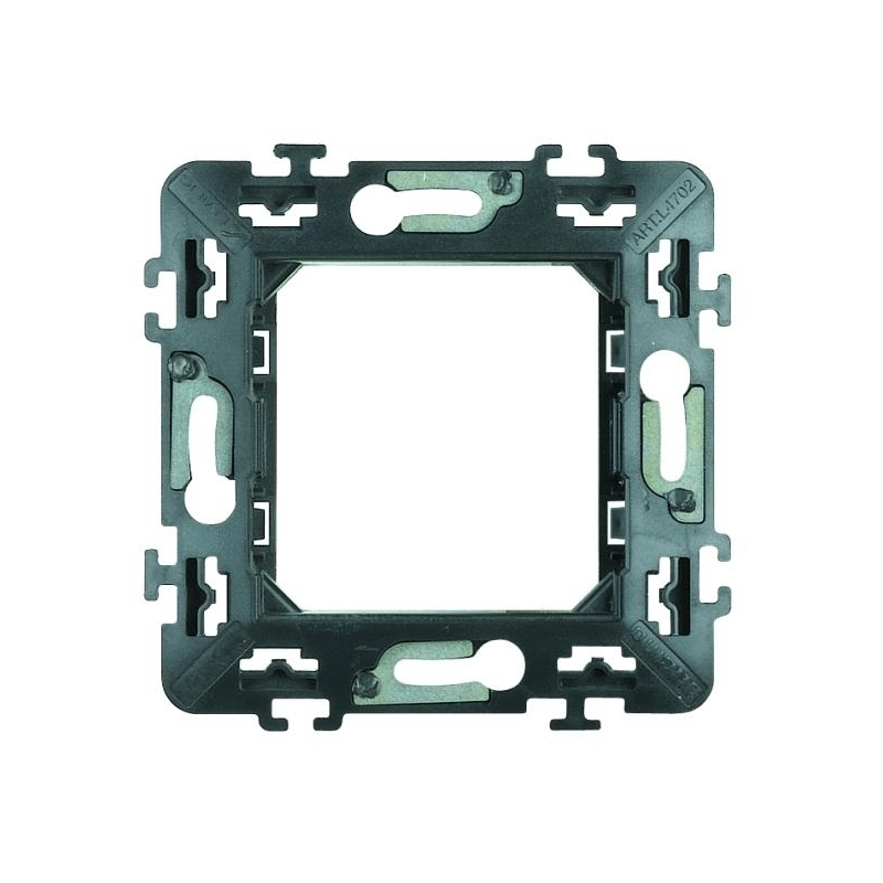 bticino living international  supporto unico 2 moduli graffette bticino l4702g