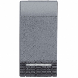 bticino living light   pulsante 1p normalmente chiuso 10a 250 vca 1 modulo antracite bticino l4034n