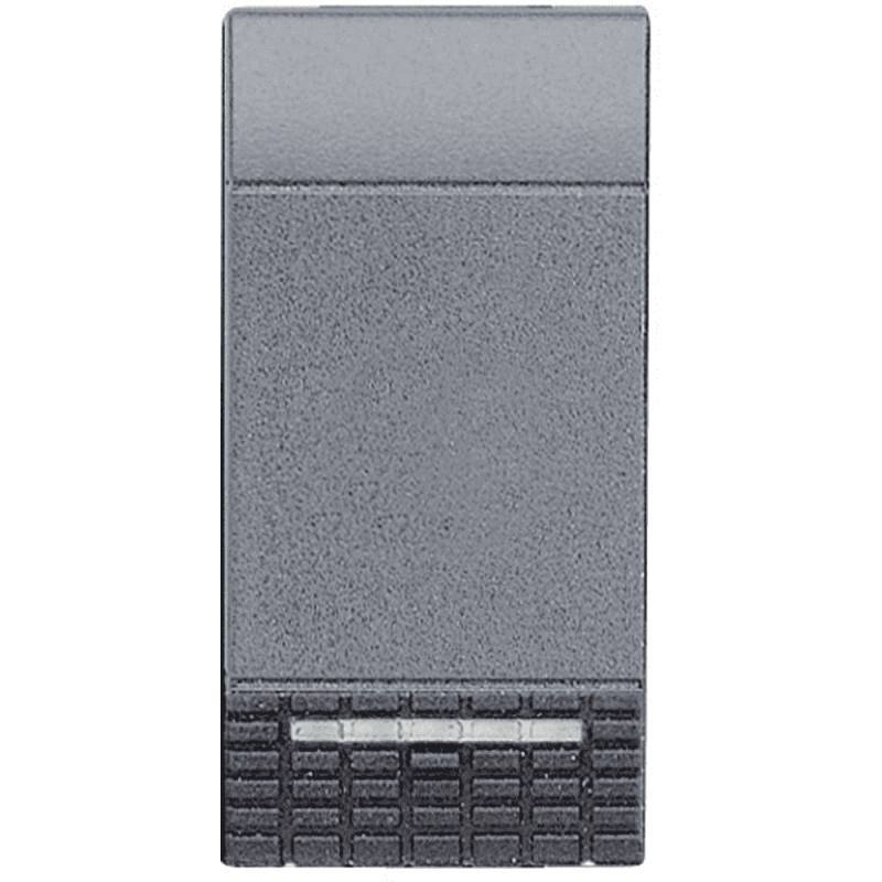 bticino living light   pulsante 1p normalmente chiuso 10a 250 vca 1 modulo antracite bticino l4034n