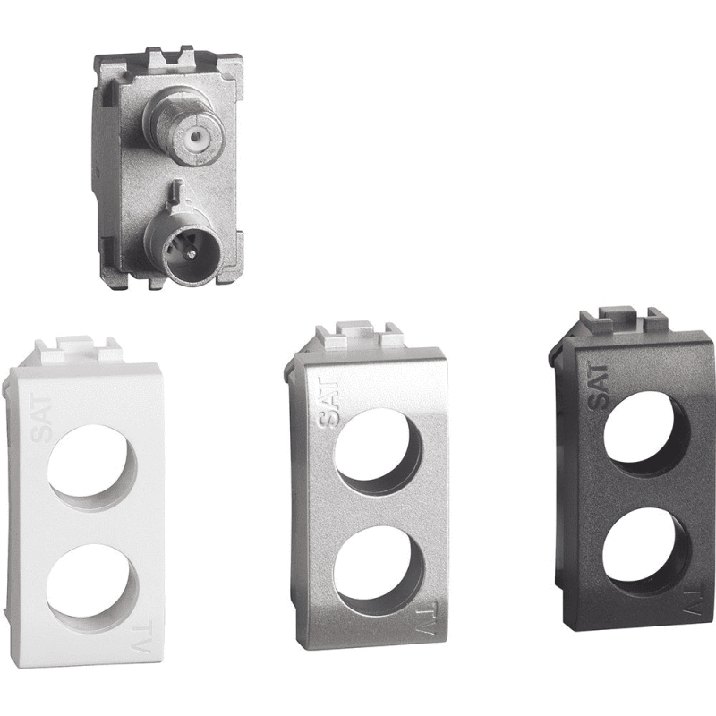 bticino living light  presa tv sat  demiscelata derivata 1 posto bticino ln4214d